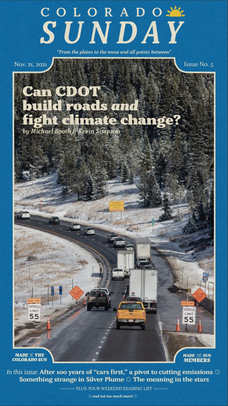 Colorado Sunday issue 5: “Can CDOT build roads and flight climate change”