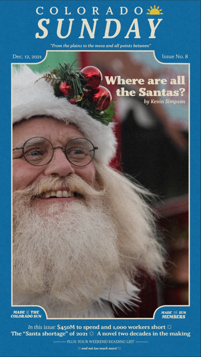 Colorado Sunday issue 8: “Where are all the Santas”